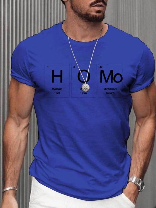 Men's Casual Homo Pride Print T-Shirt