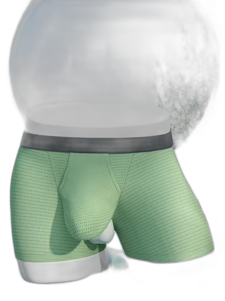 Men's Cooling Separate Pouch Boxer Briefs Dual Pouch Underwear