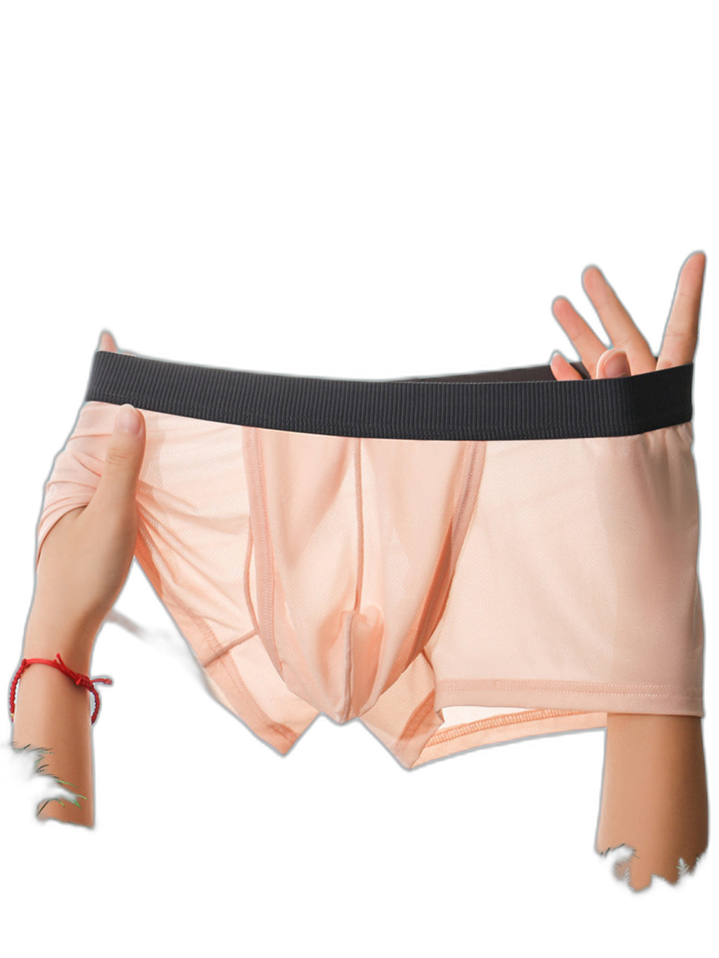 2 Pack Men's Ultra-Thin Trunks with Open Fly