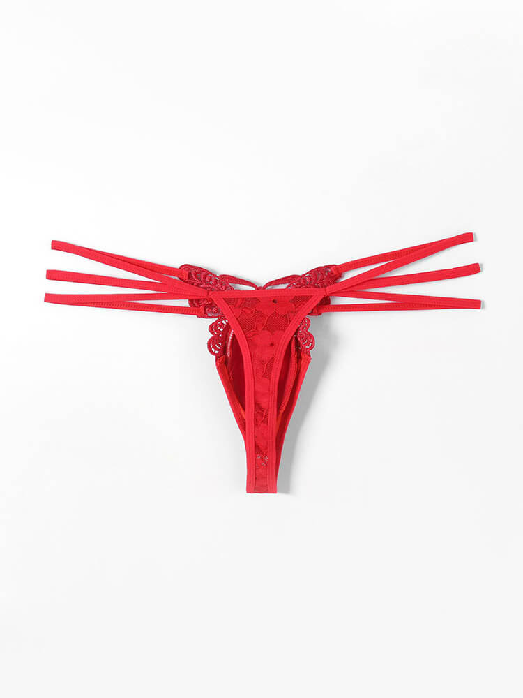 Men's Hidden Cock Sexy Lace Butterfly Thong