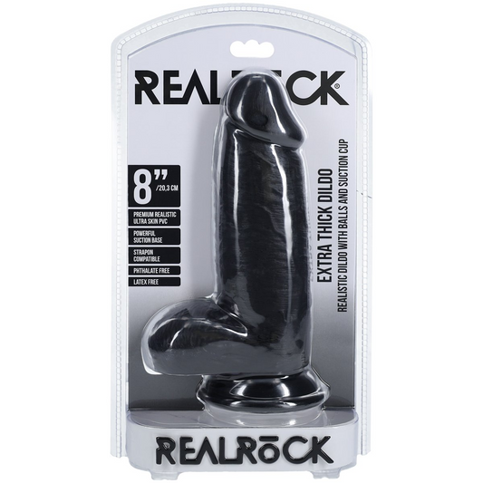 RealRock Extra Thick Realistic Dildo with Balls 8 Inch