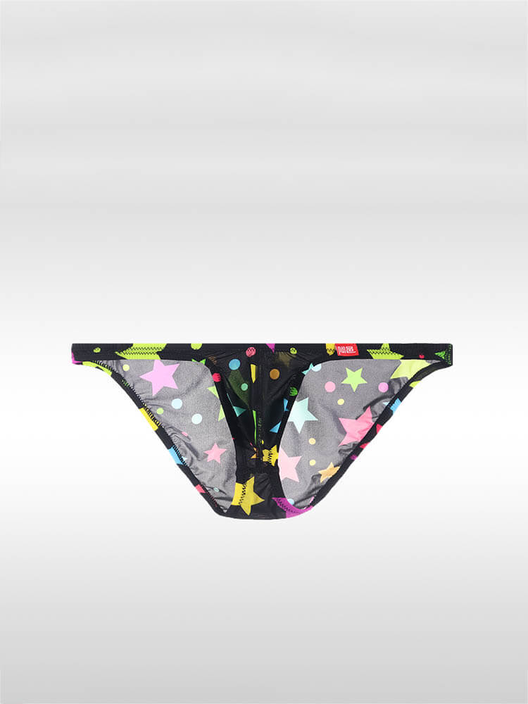 Men's Leopard Print Ultra-Thin Low-Rise Briefs