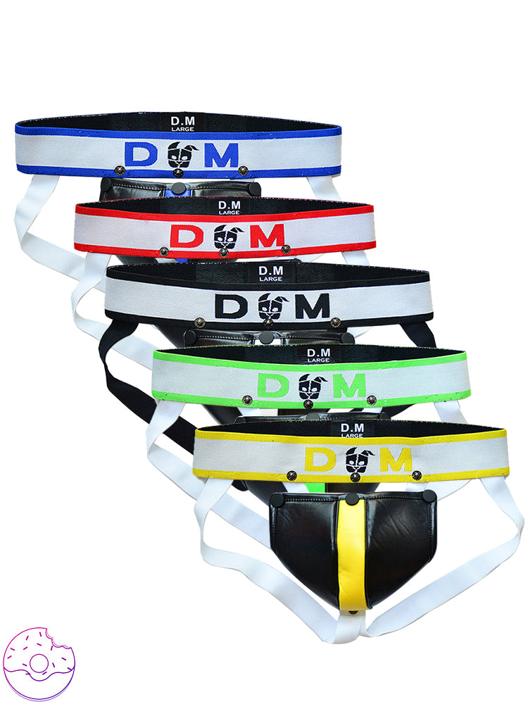 D.M Detachable Button Leather Jockstrap
