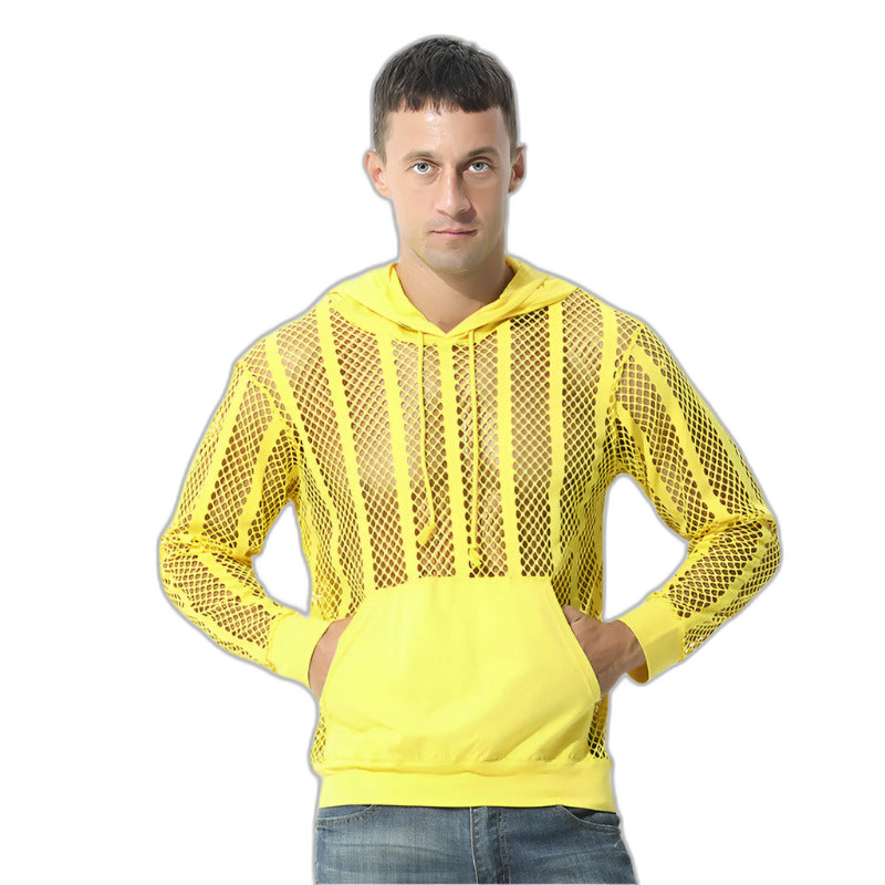 Mesh Long Sleeve Hoodie
