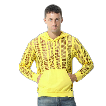 Mesh Long Sleeve Hoodie