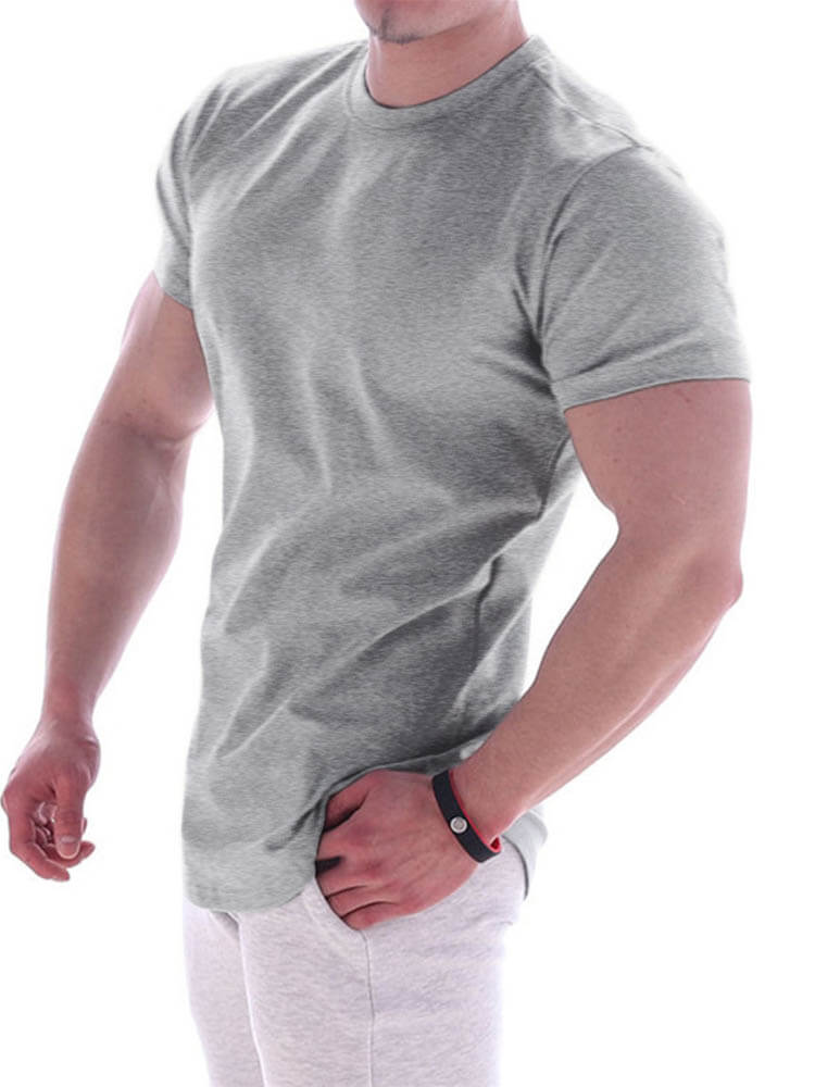 Men's Solid Color Quick-Dry Fitness Sports T-shirt