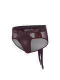 Men's Lace-Up Back Lightweight Satin Briefs