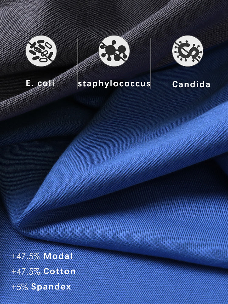 3 Pack Men's Breathable Divided Double Pouch Boxer Briefs