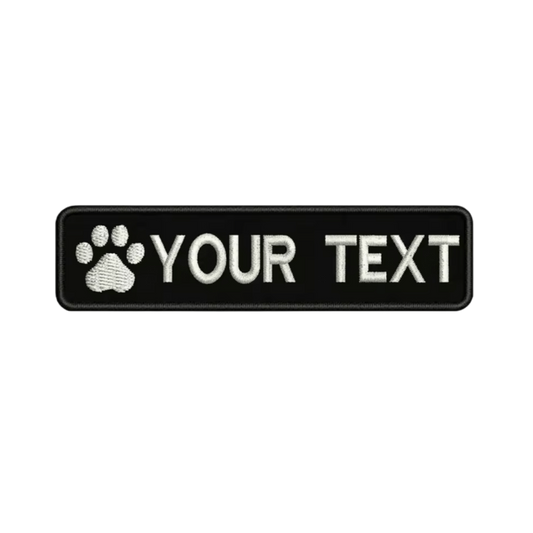 Custom Paw Patch 10cm X 2.5cm White
