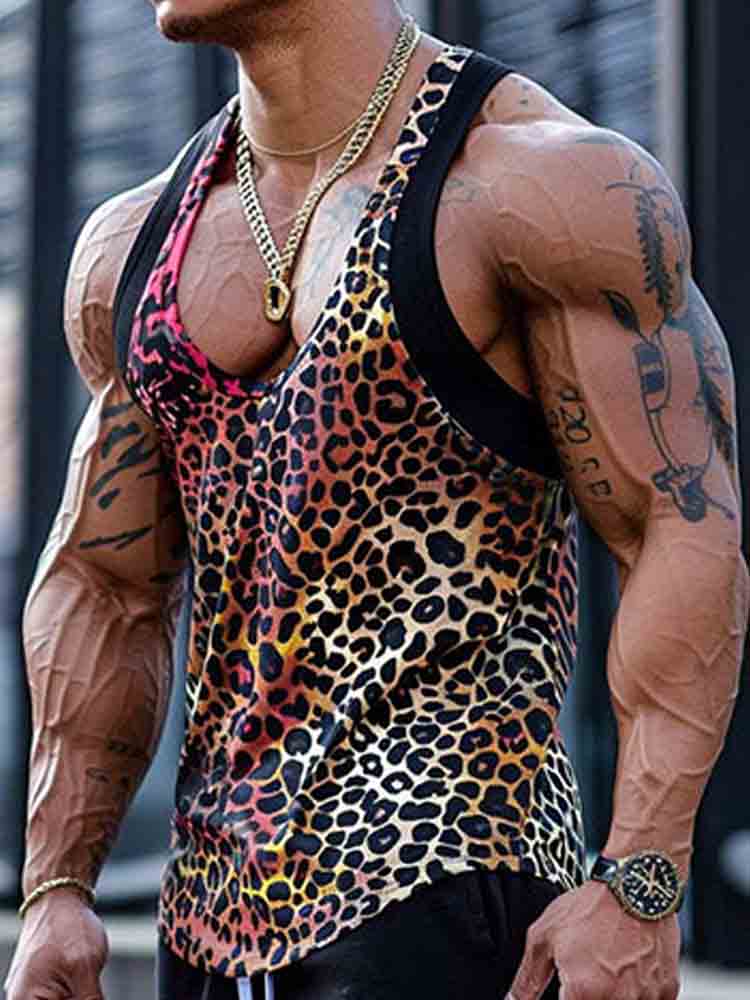 Men's Leopard Print Tank Top