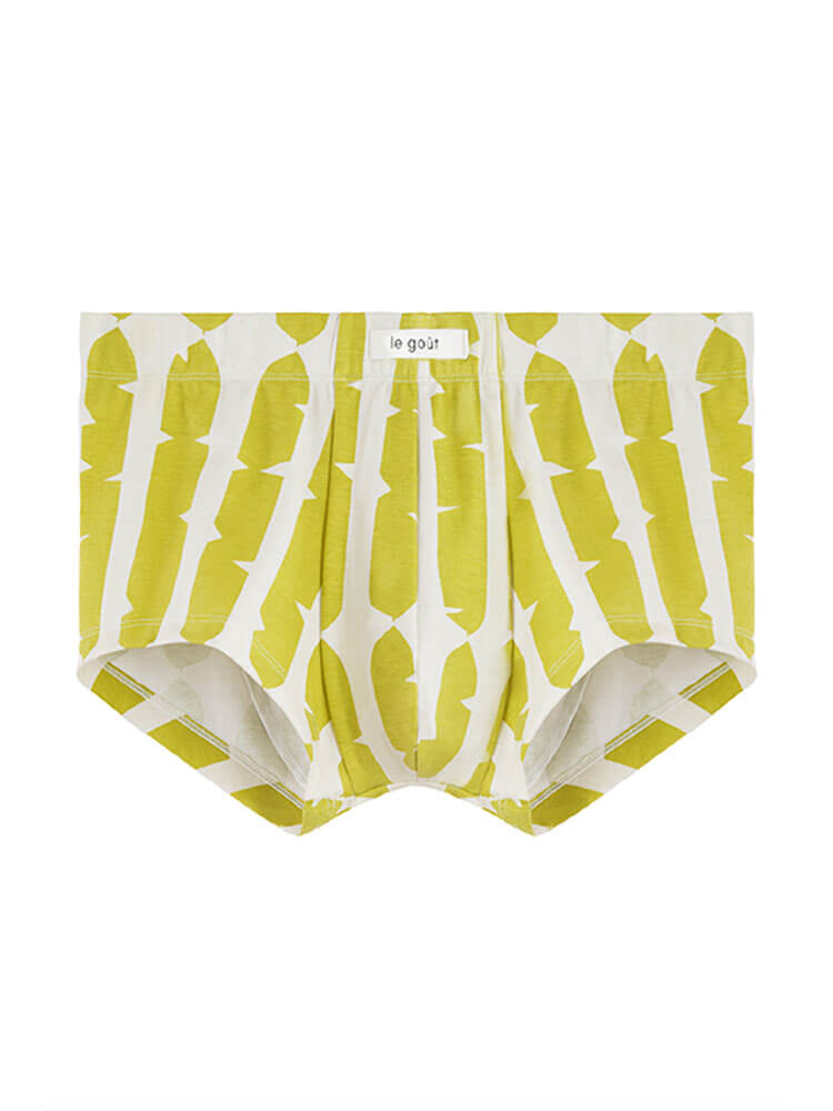 Men's Plant Printed Breathable Cotton Vacation Briefs