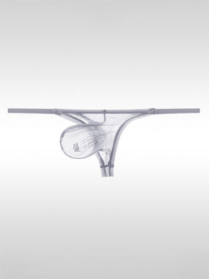 Men's Sexy Sheer U-Bulge Pouch Ice Silk Thong
