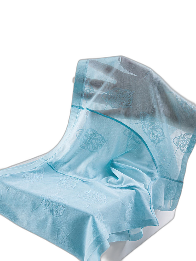 4 Pack Men's Ice Silk Antibacterial Mid-Rise Seamless Comfort Trunks