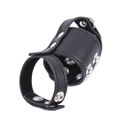 Leather Strap Chastity Cage