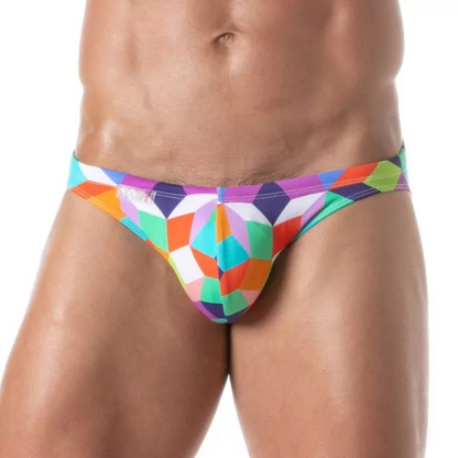 Print Swim Mini Briefs Purple - Size : XL