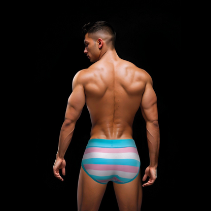 Envy Rainbow Trans Pride Brief Blue Pink White SM
