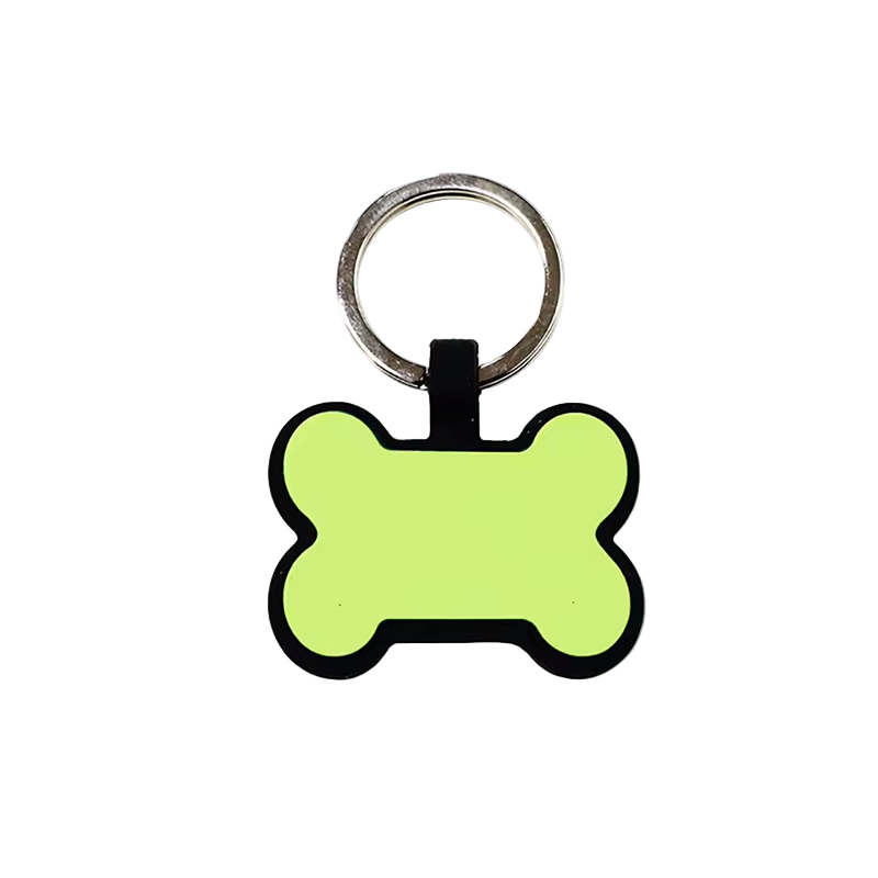 Custom Engraved Silicone Tag Green