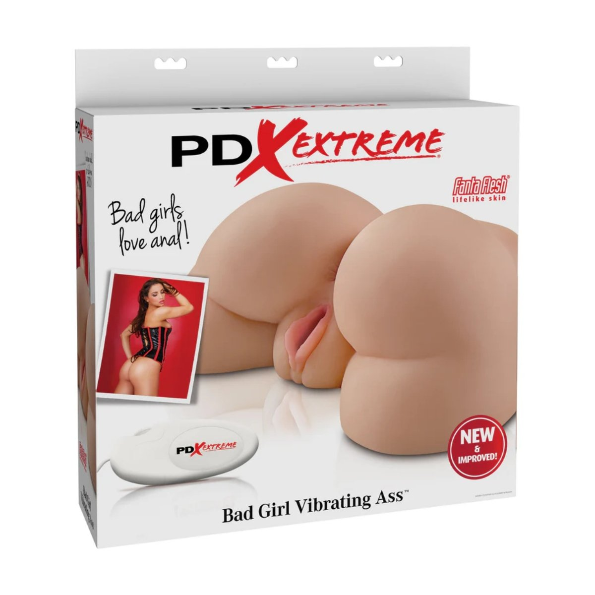 PDX Extreme Bad Girl Vibrating Ass - Light