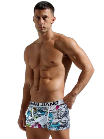 3 Pack Men's Ice Silk Trunks with Separated Pouch Design