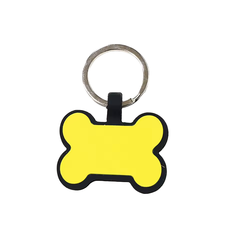 Custom Engraved Silicone Tag Yellow