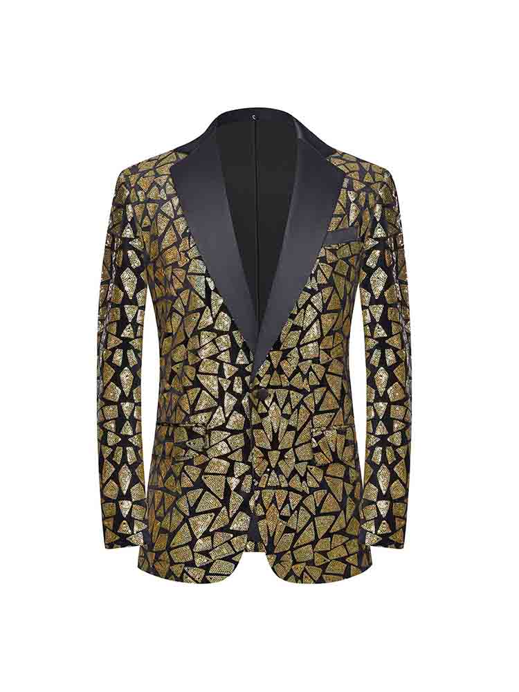 Men's Triangular Sequined Suit Jacket 