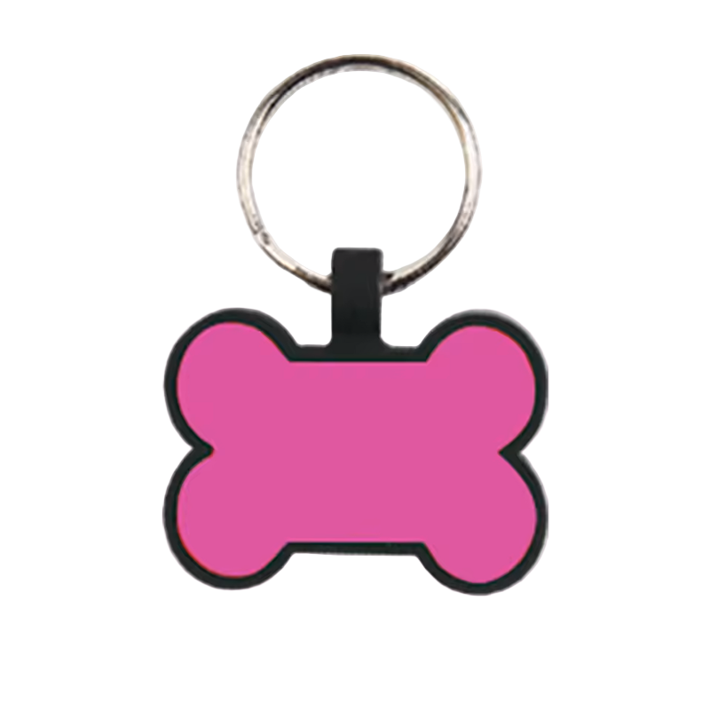 Custom Engraved Silicone Pink Tag