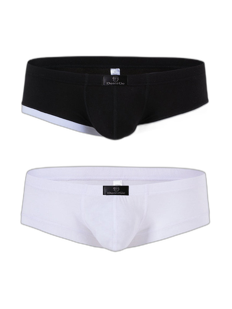 2 Pack Men's Ultra-Soft Modal Breathable Seamless Comfort Low-Rise Trunks