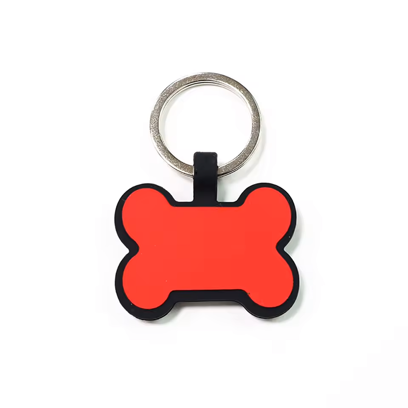 Custom Engraved Silicone Tag Red