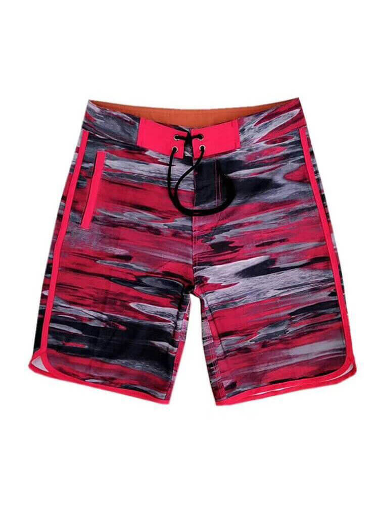 Men's Printed Bodybuilding Beach Drawstring Shorts
