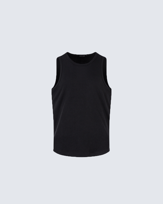 Essential Ribbed Cotton Tank Top – Black & White Minimalist Sleeveless