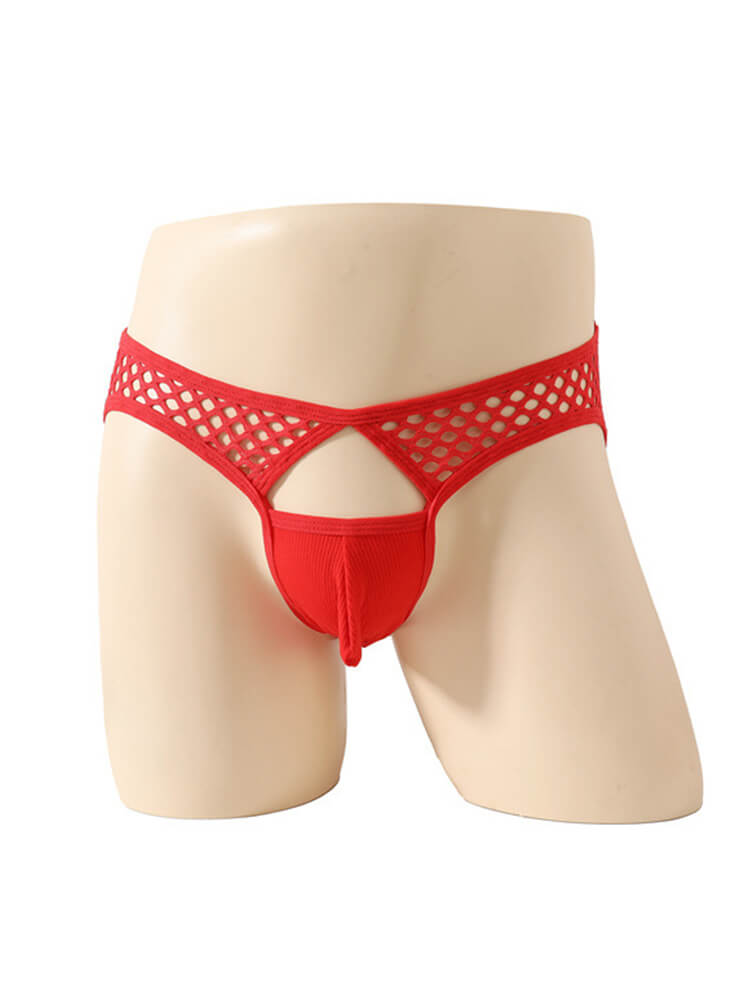 Men's Sexy See-Through Mesh Revealing Buttocks Thong