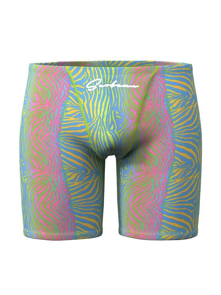 Men's Casual Colorful Print Swim Trunks