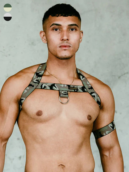 Sexy Camouflage Ringed Harness
