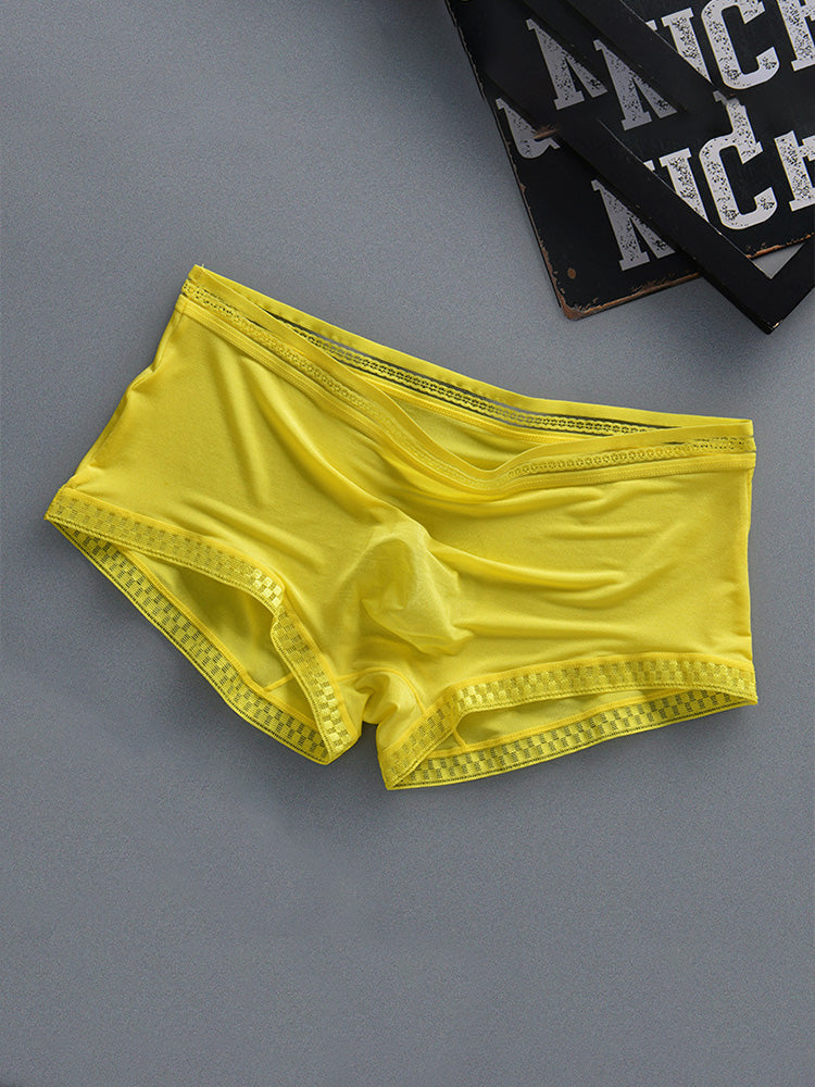 Men's Semi Transparent Ice Silk Boxer Briefs 