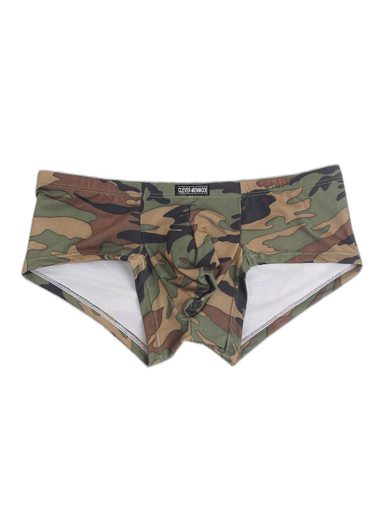 Men's Camo Print Short Leg Trunks