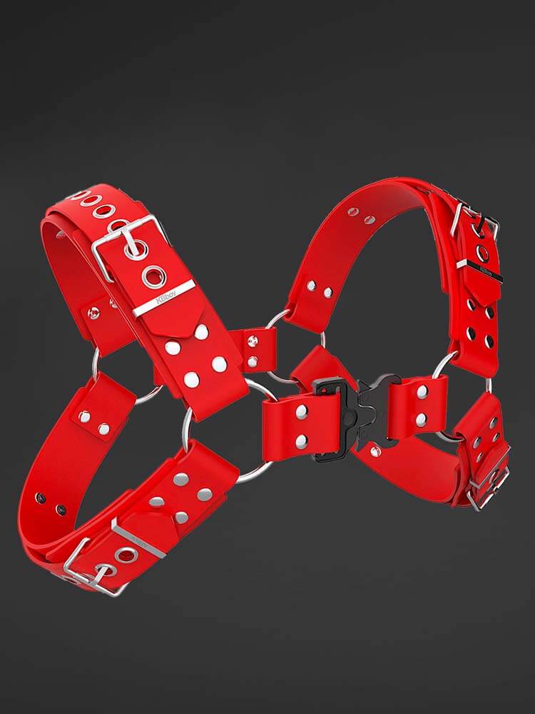 Men's Tactical Buckle Double-Layer Silicone Chest Belt