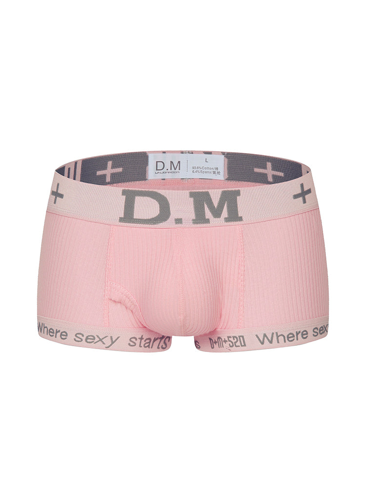 D.M Low Waist Sexy Cotton Comfort Capsule Boxer Briefs