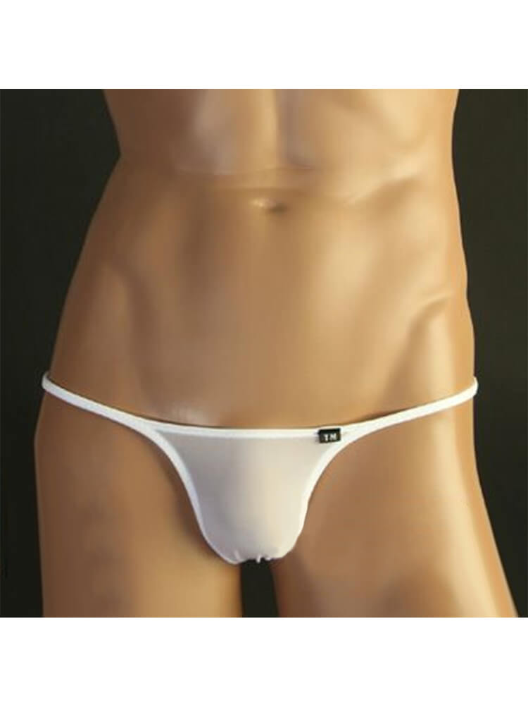 Men's Sexy Thin Solid Color Elastic Thong