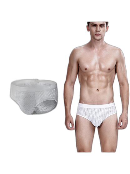 4 Pack Breathable Ice Silk Antibacterial Men's Briefs