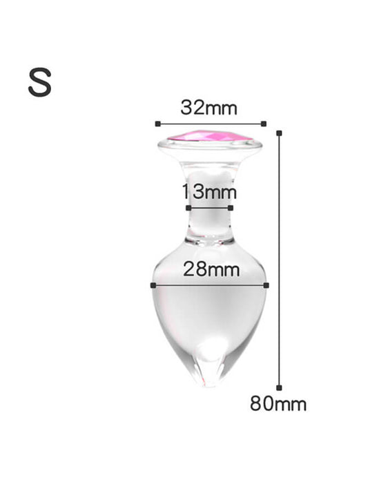 Crystal Glass Transparent Anal Plug