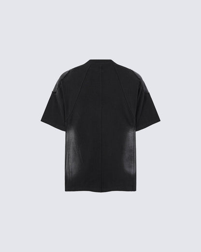 Vintage Spray-Print Distressed Studded New Tee