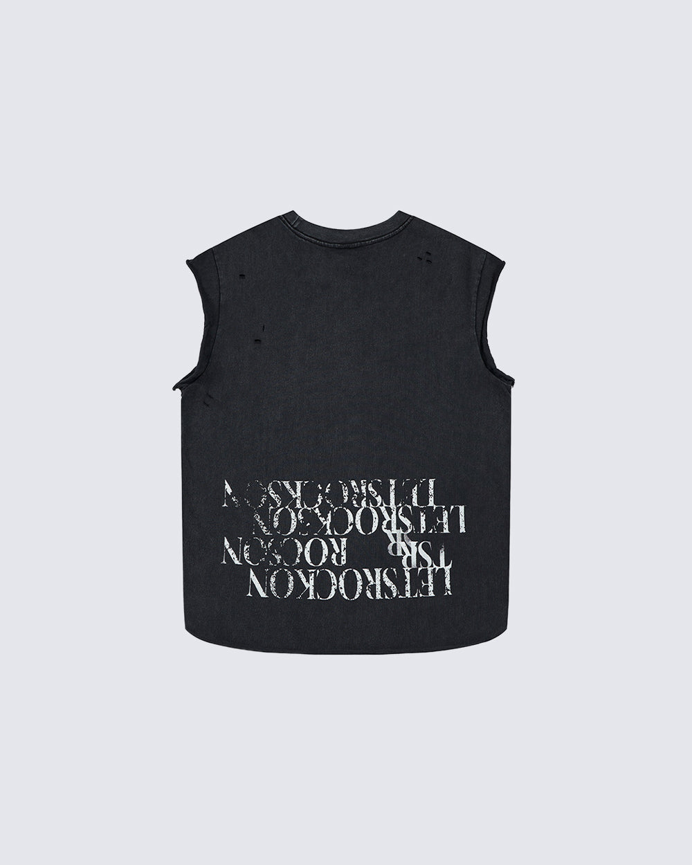 KIIKIO Vintage Washed Raw-Edge Graphic Tee