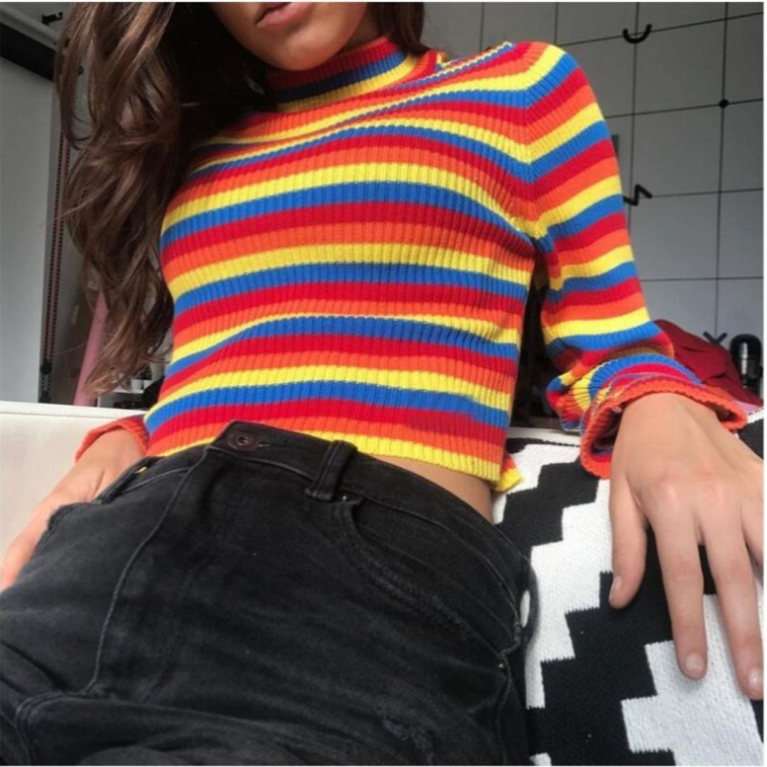 Rainbow Rush Turtleneck