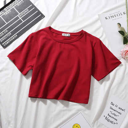 Solid Crop Tee