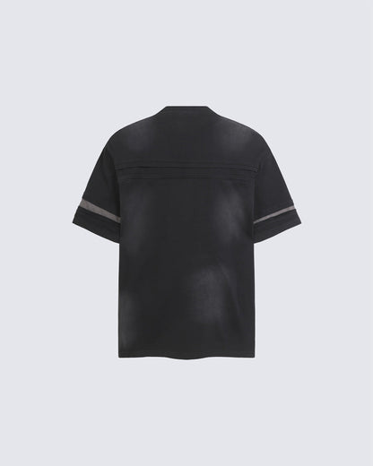 American Utility Contrast Panel Boxy New Tee