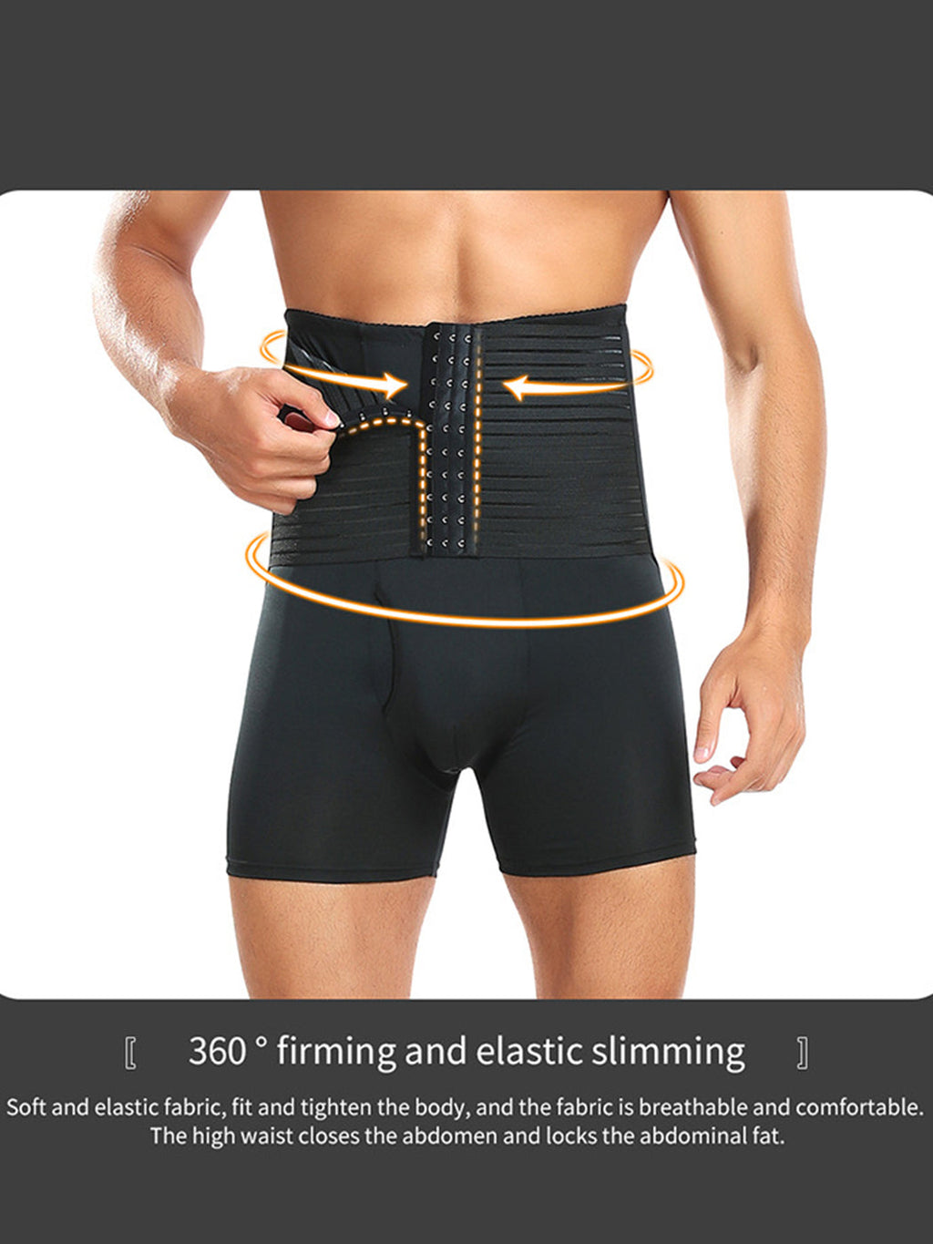 Men's Tummy Control Boxer Briefs with Open Fly