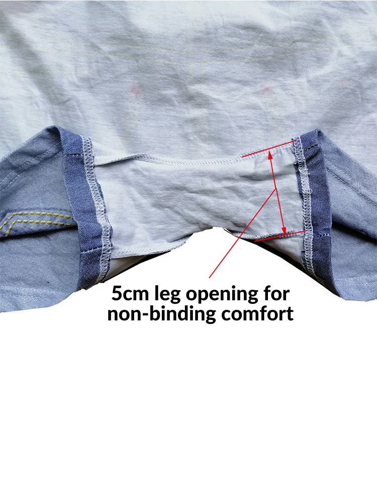 2 Pack Men's Denim Printed Cotton Boxer Briefs