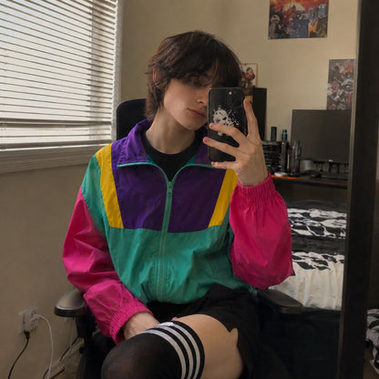 Retro Pop Windbreaker Jacket