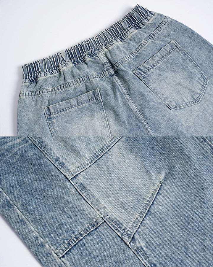 KIIKIO High Street Cloud Deconstructed Cropped Jeans