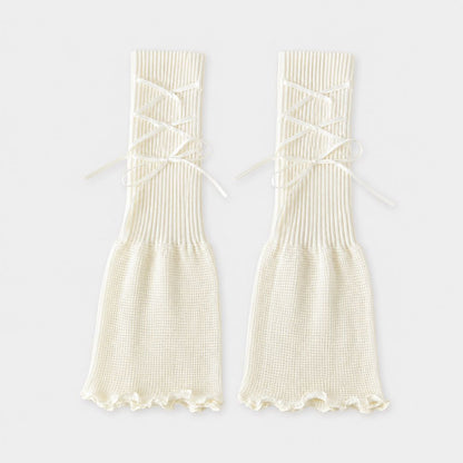Sweetheart Lace-Up Leg Warmers
